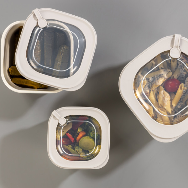 Фото - Ємність для зберігання Dunya 30901-DN-cappuccino MicroLine 0,6 л