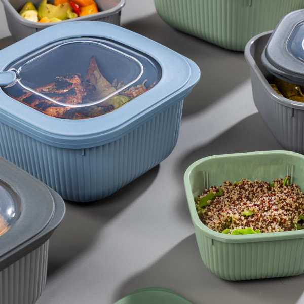 Фото - Ємність для зберігання Dunya 30901-DN-dark-blue MicroLine 0,6 л