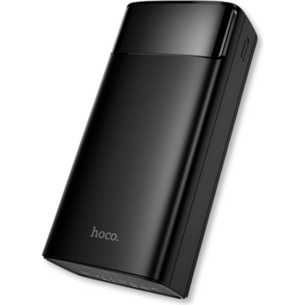 Фото - Батарея мобильная HOCO DB89B Element 22.5W + встроенные кабели + LED 30000 mAh Black (715032)