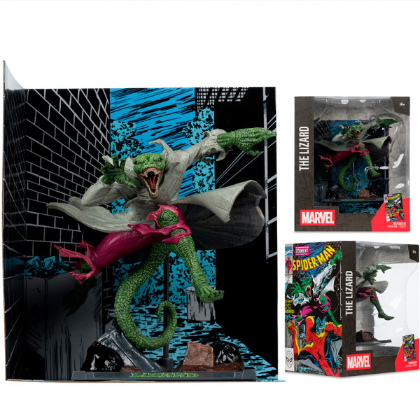 Фото - Колекційна фігурка McFarlane Toys MARVEL The Lizard 1:10th Scale with Scene Spider-Man #2 22 см (14841)
