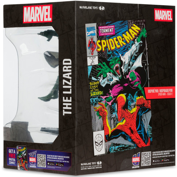 Фото - Колекційна фігурка McFarlane Toys MARVEL The Lizard 1:10th Scale with Scene Spider-Man #2 22 см (14841)