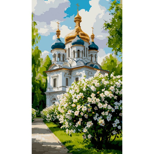 Фото - Картина за номерами Santi Храм навесні 30х50 см (955651)
