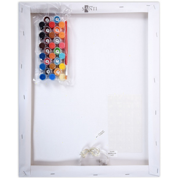 Фото - Картина за номерами Santi Дівчинка з зірками 40х50 см LED підсвітка (956663)