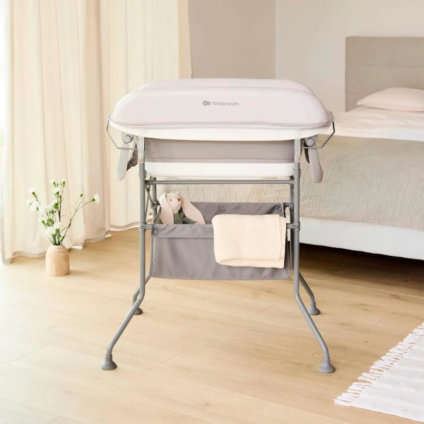 Фото - Столик пеленальный Kinderkraft с ванночкой Bubbly Grey (KABUBB00GRY0000)