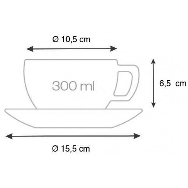 Фото - Чашка tescoma 387128 Crema з блюдцем