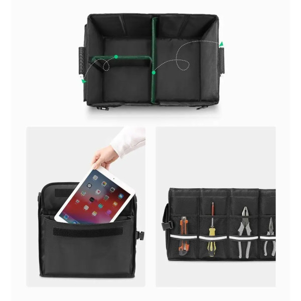 Фото - Сумка-органайзер в багажник UGREEN LP256 Foldable Multifunctional Car Trunk Organizer 55 л Black (80710)