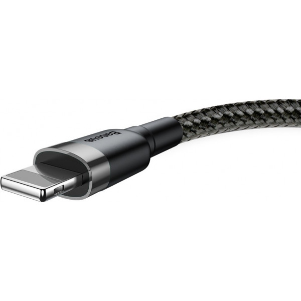 Фото - Кабель Baseus Cafule USB Lightning 1m Black/Grey (CALKLF-BG1)