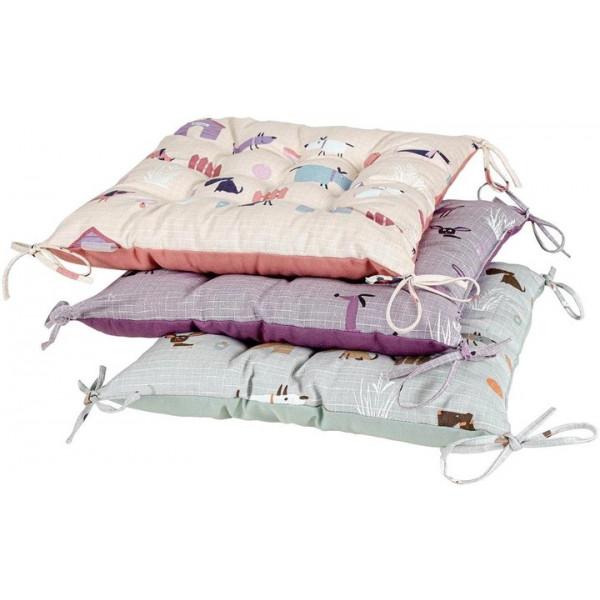 Фото - Подушка для стула Home Line Полупанама Гав-Гав песочный 40х40 см (178523)