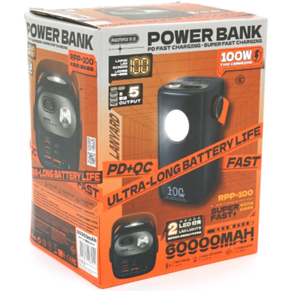 Фото - Батарея мобільна Remax 60000mAh (RPP-100)
