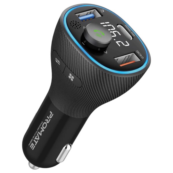 Фото - FM модулятор Promate Powertune-38w.Black