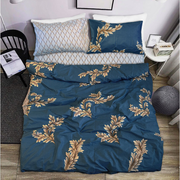 Фото - Комплект постільної білизни Zastelli 497-498 Золота гілка бязь 145х210 (20650) Фото - Комплект постільної білизни Zastelli 497-498 Золота гілка бязь 145х210 (20650)