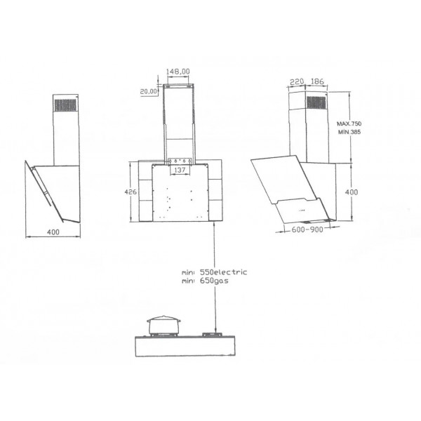 Фото - Вытяжка декоративная Borgio RNT-BS 60 Black SU
