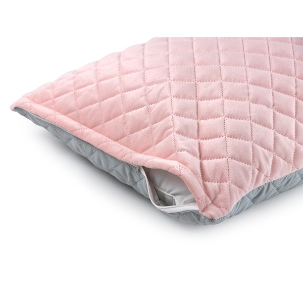 Фото - Чохол для подушки Руно велюр 50х70 (382.55_Pink and Grey ромб)