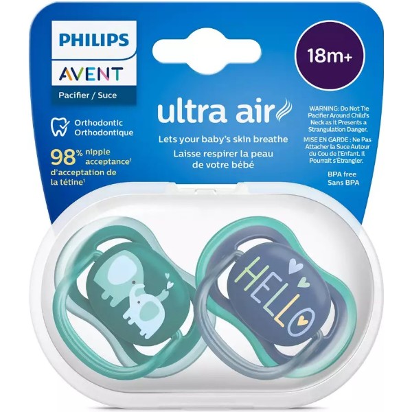 Фото - Ортодонтична пустушка Philips Avent Ultra Air 18+ міс (SCF349/18)