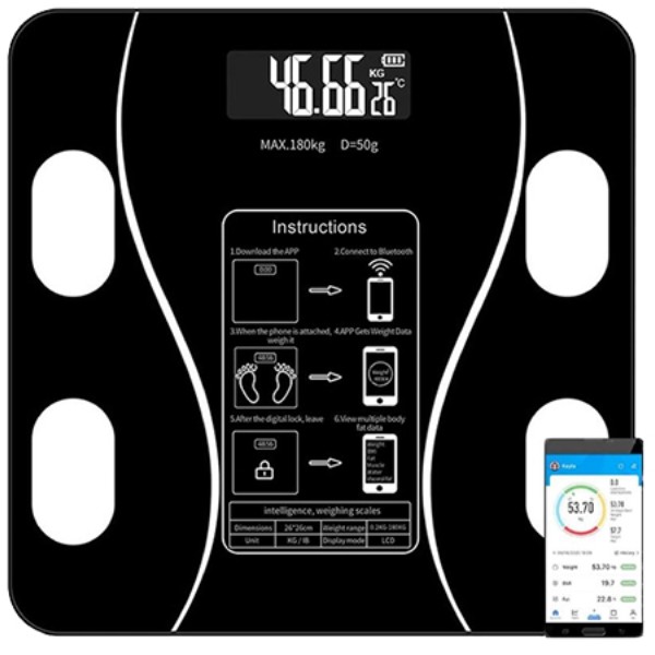 Фото - Уцінка - Ваги підлогові Scale one Black (EN-TZC001)