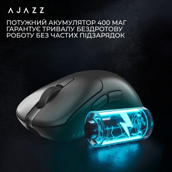 Фото - Уценка - Мышь беспроводная игровая Ajazz AJ179PRO -3 Mod-Black-Pixart 3395-8K (AJ179-PRO-B)