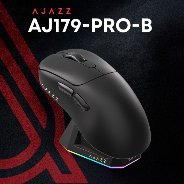 Фото - Уценка - Мышь беспроводная игровая Ajazz AJ179PRO -3 Mod-Black-Pixart 3395-8K (AJ179-PRO-B)