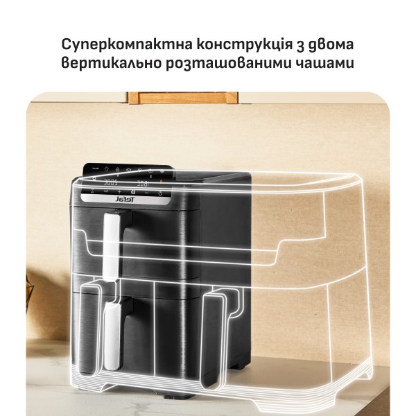 Фото - Уценка - Мультипечь Tefal EY7528E0 Easy Fry Crispy Stack