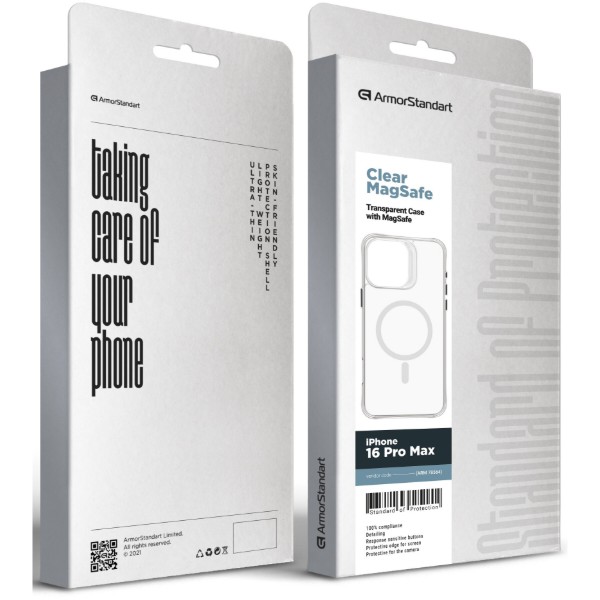 Фото - Уцінка - Чохол для смартфону Armorstandart Clear Magsafe for Apple iPhone 16 Pro Max Tansparent (ARM78564)