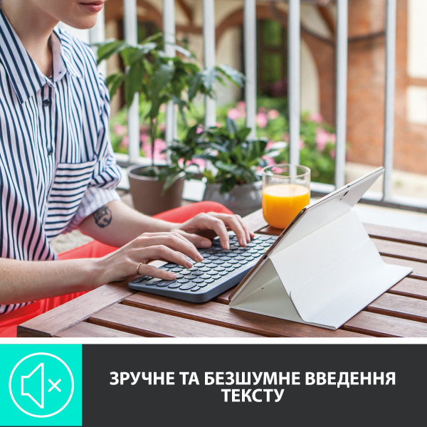 Фото - Клавіатура бездротова Logitech K380 Multi-Device Bluetooth Dark Grey (920-007582)
