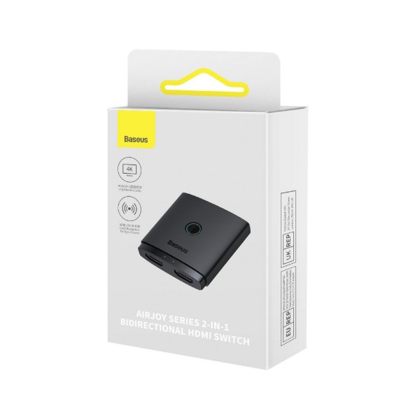 Фото - Уцінка - Перехідник HDMI Baseus AirJoy Series 2-in-1 Bidirectional HDMI Switch Cluster Black (B01331105111-00)