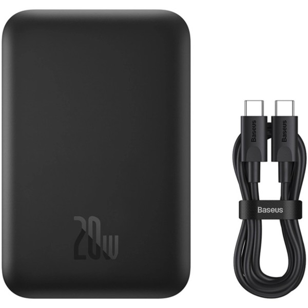Фото - Уцінка - Батарея мобільна Baseus Magnetic Wireless 6000mAh Mini Air 20W PD,QC, USB-C In/Out, Qi-15W Black (P10059002113-00)