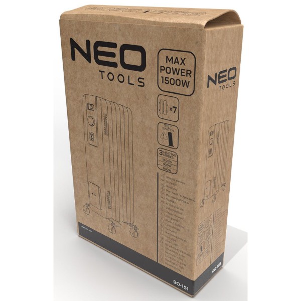 Фото - Уцінка - Обігрівач масляний Neo Tools 90-151