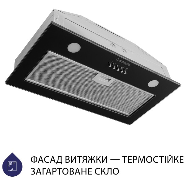 Фото - Уцінка - Витяжка вбудована Minola HBI 5262 BL GLASS 700 LED