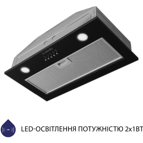 Фото - Уцінка - Витяжка вбудована Minola HBI 5262 BL GLASS 700 LED
