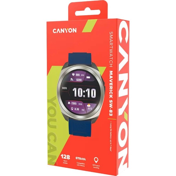 Фото - Уценка - Смарт-часы Canyon Maveric SW-83 GPS Silver (CNS-SW83SS)
