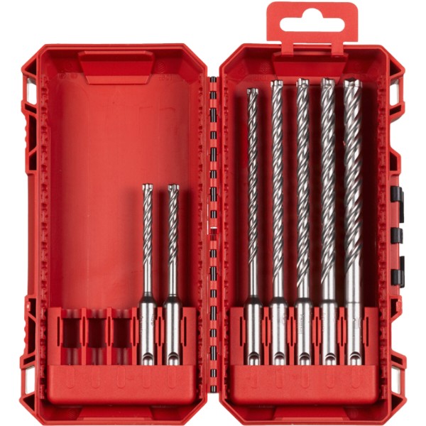 Фото - Набір бурів Milwaukee SDS-PLUS MX4 PACKOUT 7 шт. (4932500061)