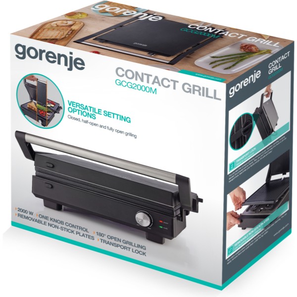 Фото - Уцінка - Гриль-барбекю електричний Gorenje GCG2000M