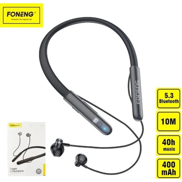 Фото - Уцінка - Навушники вкладиші бездротові Foneng BL37 Digital Display Neckband Bluetooth Earphone (BL37-BE-DDN)