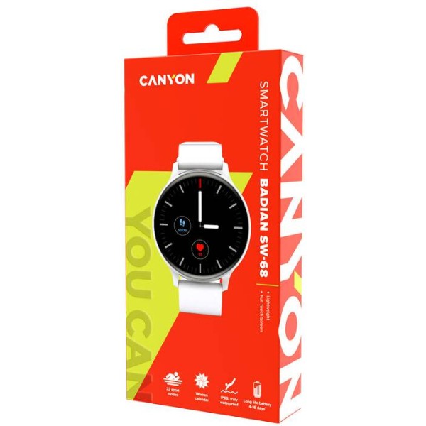 Фото - Уценка - Смарт-часы Canyon Badian SW-68 Silver (CNS-SW68SS)