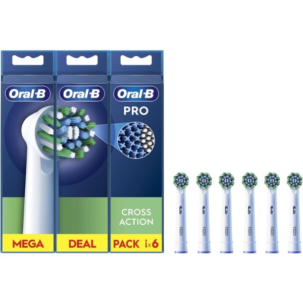 Фото - Насадка для зубної щітки Oral-B Braun Cross Action EB50RX 6 шт