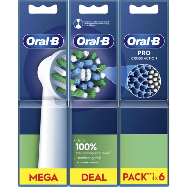 Фото - Насадка для зубної щітки Oral-B Braun Cross Action EB50RX 6 шт