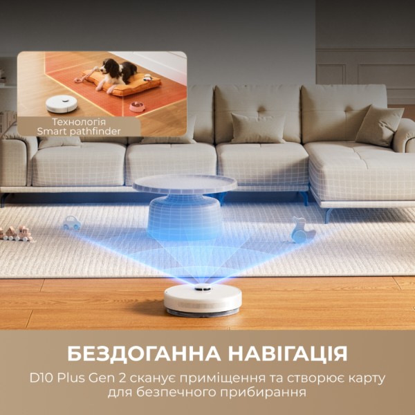 Фото - Уцінка - Робот-пилосос миючий Dreame D10 Plus Gen 2 White (RLD32GD)
