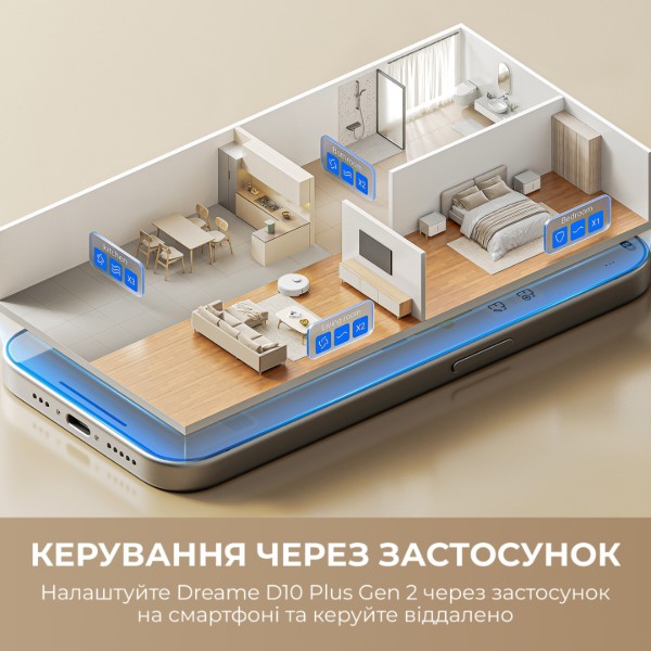 Фото - Уцінка - Робот-пилосос миючий Dreame D10 Plus Gen 2 White (RLD32GD)