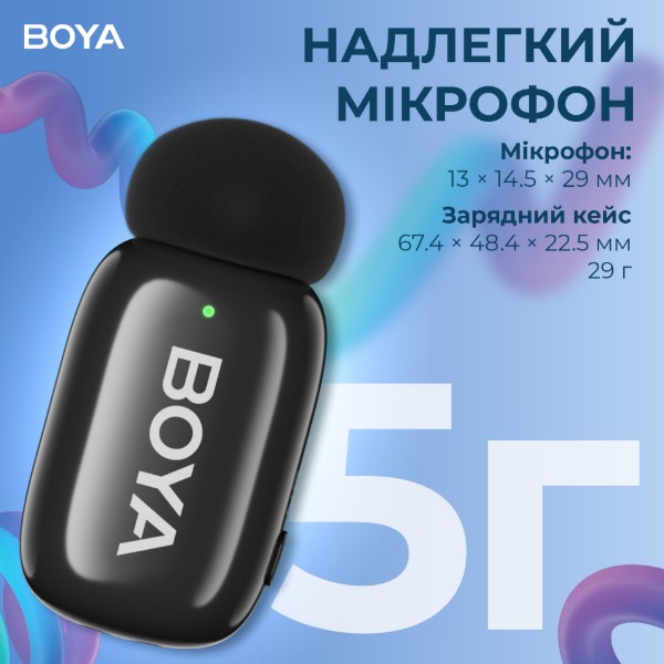 Фото - Уценка - Микрофон для смартфона Boya mini-18 TRS for camera Black