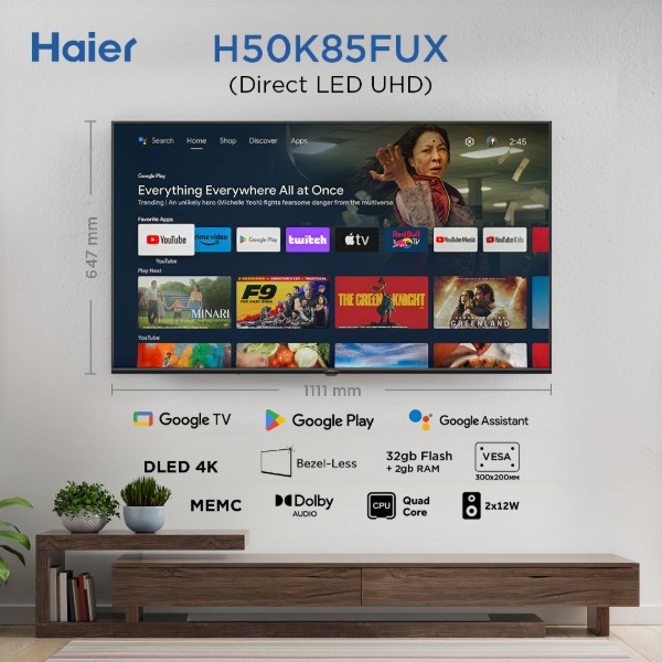 Фото - Уцінка - Телевізор Haier H50K85FUX