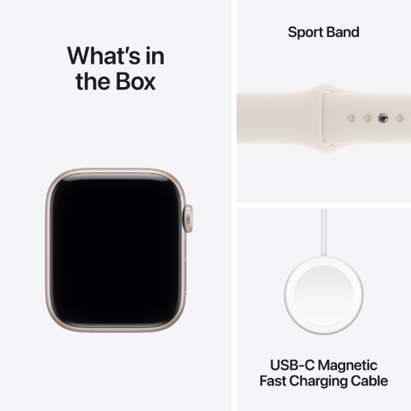 Фото - Уценка - Смарт-часы Apple Watch SE 3 GPS 44mm Starlight Aluminium Case with Starlight Sport Band - S/M