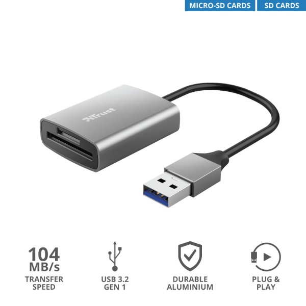 Фото - Уцінка - Кардрідер Trust Dalyx Fast USB 3.2 Card Reader (24135)