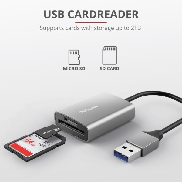 Фото - Уцінка - Кардрідер Trust Dalyx Fast USB 3.2 Card Reader (24135)