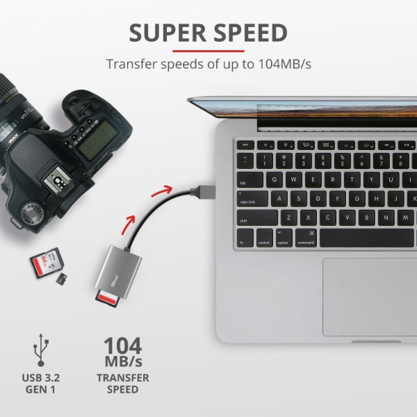 Фото - Уцінка - Кардрідер Trust Dalyx Fast USB 3.2 Card Reader (24135)