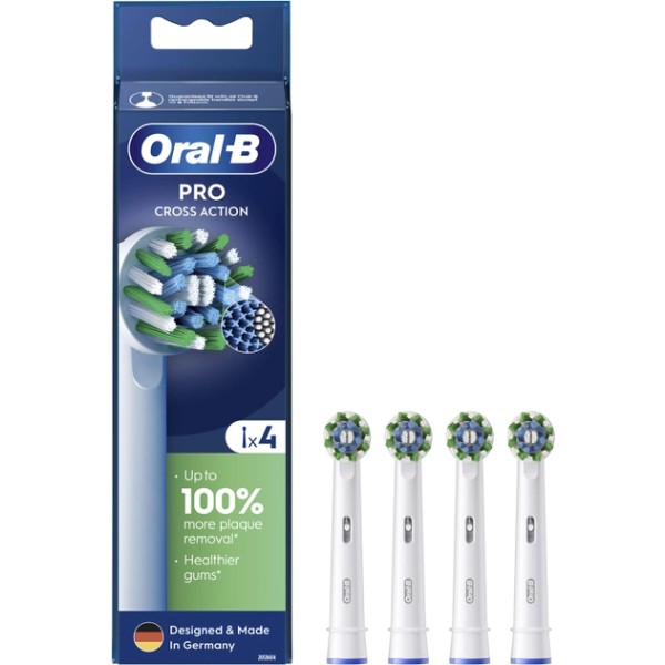 Фото - Насадка для зубної щітки Oral-B Braun Cross Action EB50RX 4 шт