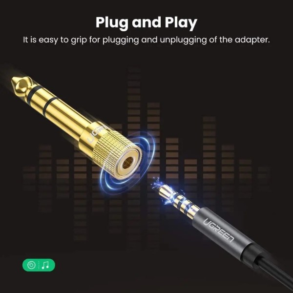 Фото - Переходник аудио UGREEN 6.3 mm Male to 3.5 mm Female Adapter (20503)