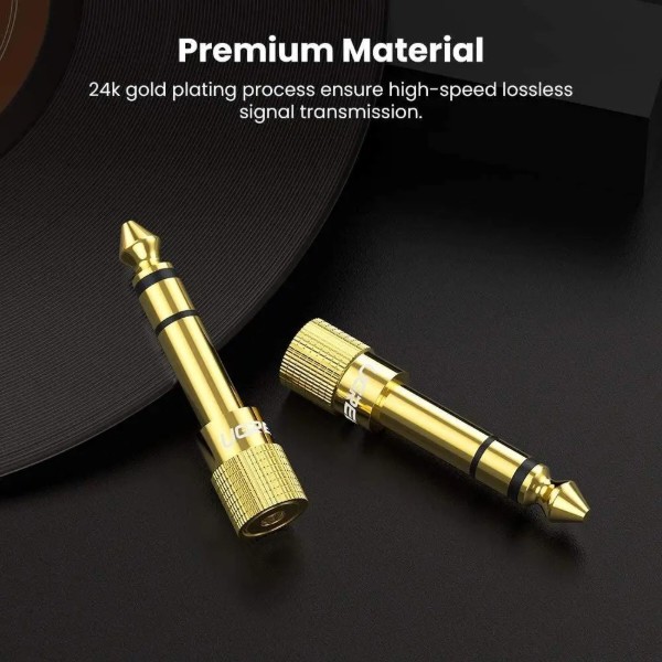Фото - Переходник аудио UGREEN 6.3 mm Male to 3.5 mm Female Adapter (20503)