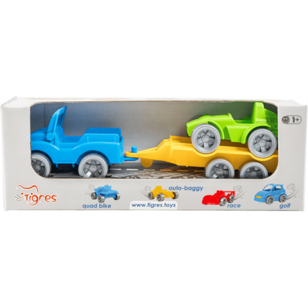 Фото - Базовий ігровий транспорт для малюка Tigres Набір авто "Kid cars Sport" 3 ел. (Джип + баггі) (39544)