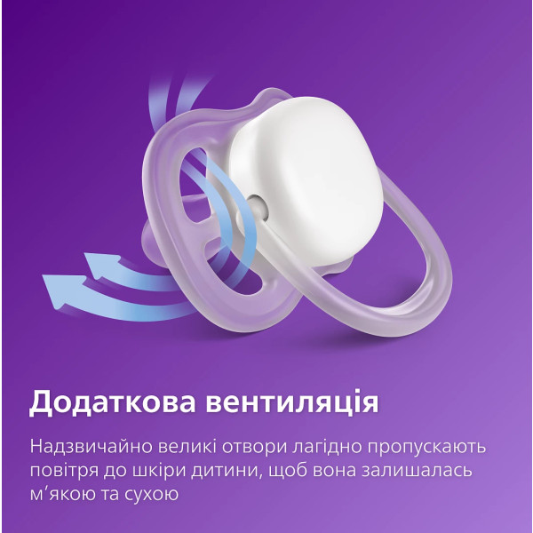Фото - Ортодонтична пустушка Philips Avent Ultra Air, 18+ міс, 2 шт. (SCF349/24)