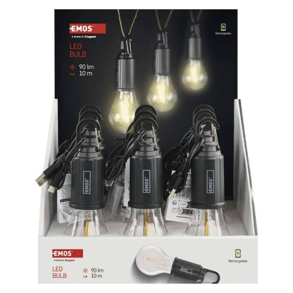 Фото - Уцінка - Ліхтар EMOS лампа LED P4719 90Lm Li-Ion 400 mAh  пласт.